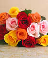 Sweetheart Mixed Rose Bouquet with Vase  -  FedEx