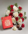 Magic of the Season Holiday Roses with Godiva - FedEx Magic of the Season Holiday Roses with Godiva - FedEx