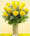 One Dozen Yellow Roses